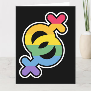 LGBT+Orgulho. Arco-íris. Cartões de agradecimentos