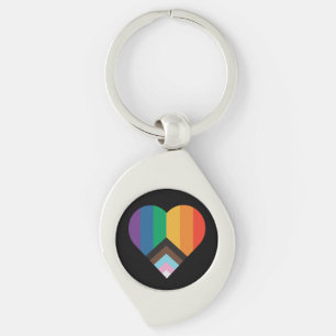 LGBT+orgulho. Chaveiro de bandeira arco-íris