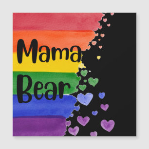 LGBT+orgulho. Mama urso. Ama arco-íris.