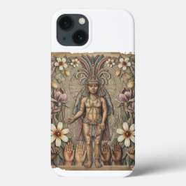 LGBTQ Aztec Orgulho Floral T-Shirt | Queer Mayan A