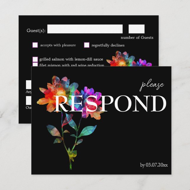 🌈 LGBTQ Budget with menu  Petals & Pride  (Frente/Verso)