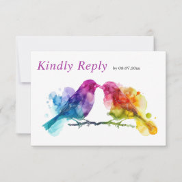 LGBTQ+ com opção de menu Rainbow Lovebirds