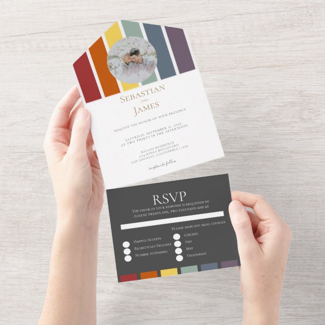 LGBTQ Gay Rainbow Elegante (Aba destacável)