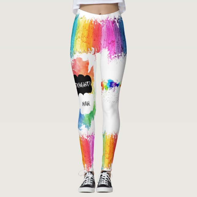 LGBTQ - Leggings do Orgulho - Pinte o Arco-íris (Frente)