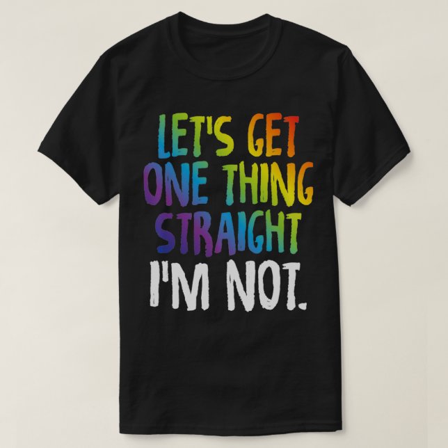 LGBTQ Orgulho Arco-Íris Não Hetero Camisetas Lésbi (Frente do Design)