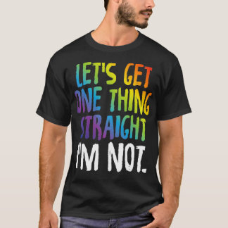 LGBTQ Orgulho Arco-Íris Não Hetero Camisetas Lésbi