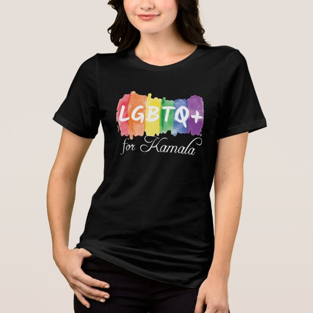 LGBTQ para Kamala Rainbow Orgulho gay feminina (Frente)