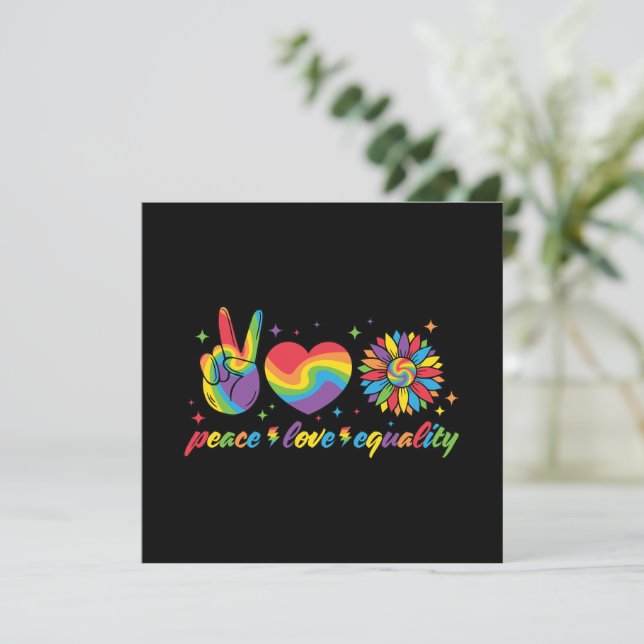 LGBTQ - Paz, Amor, Igualdade (Em pé/Frente)