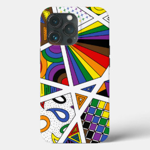 LGBTQ+ Rainbow Pride Zen Doodle Abstrato Modern