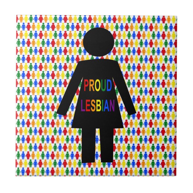 LGBTQ Silhouette Lésbica e Damas Arco-Íris (Frente)