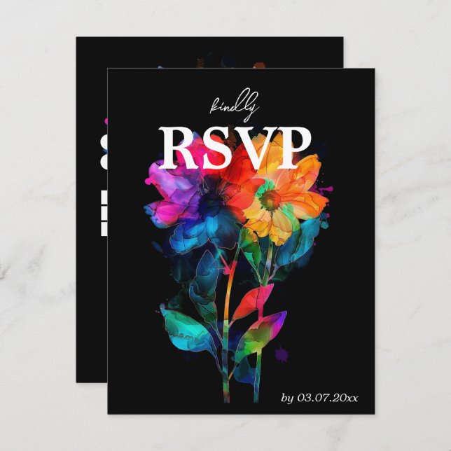 🌈 LGBTQ With menu and QR code Petals & Pride  (Frente/Verso)