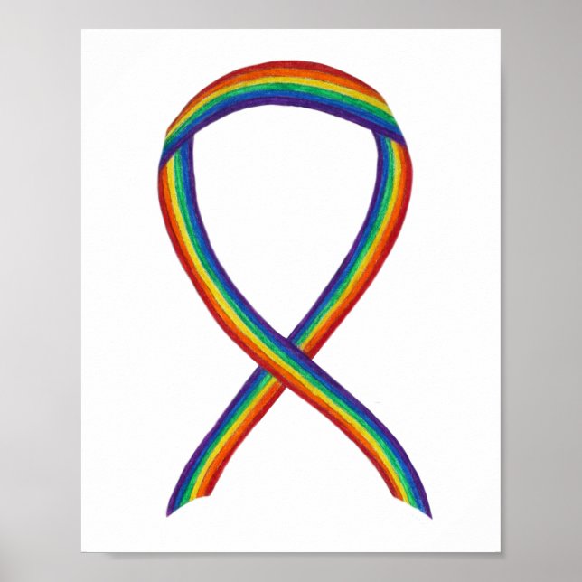LGBTQIA Arco-Íris Sensibilização Fita Poster Impre (Frente)