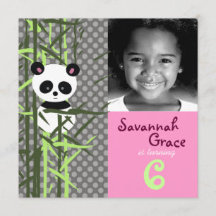 LGC Convite Panda Peek A Boo Pink