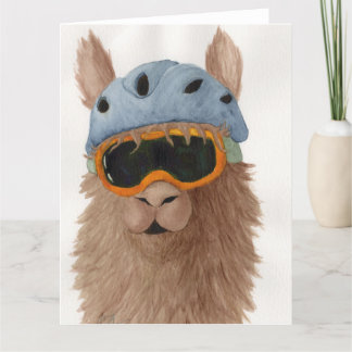 Lhamas em Shades: Cartão Saudável de Janeiro 8,5"x