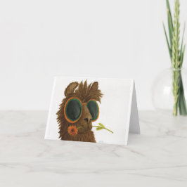 Lhamas em Shades: Cartão Saudável de Maio 4"x5.6"