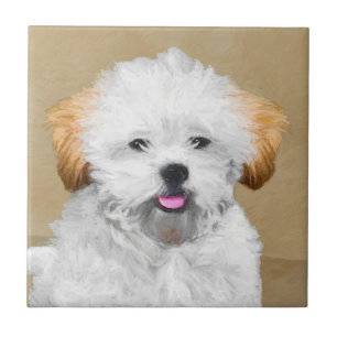 Lhasa Apso Puppy Painting - Arte De Cachorro Origi