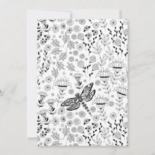 Libélula e flores
