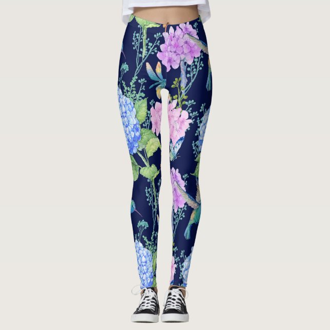 Libélula floral Legging do colibri do jardim (Frente)