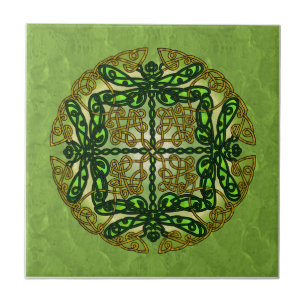 Libélulas celtas da arte - verde