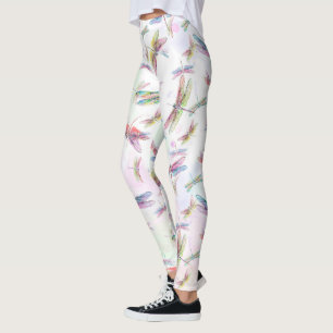 Libélulas Legging da aguarela