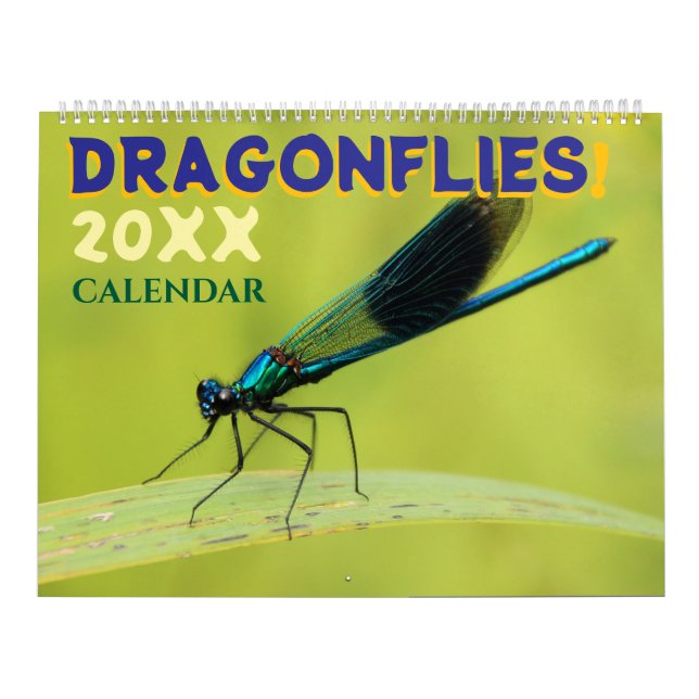 Libélulas na Natureza Calendário de Parede Fofo (Capa)