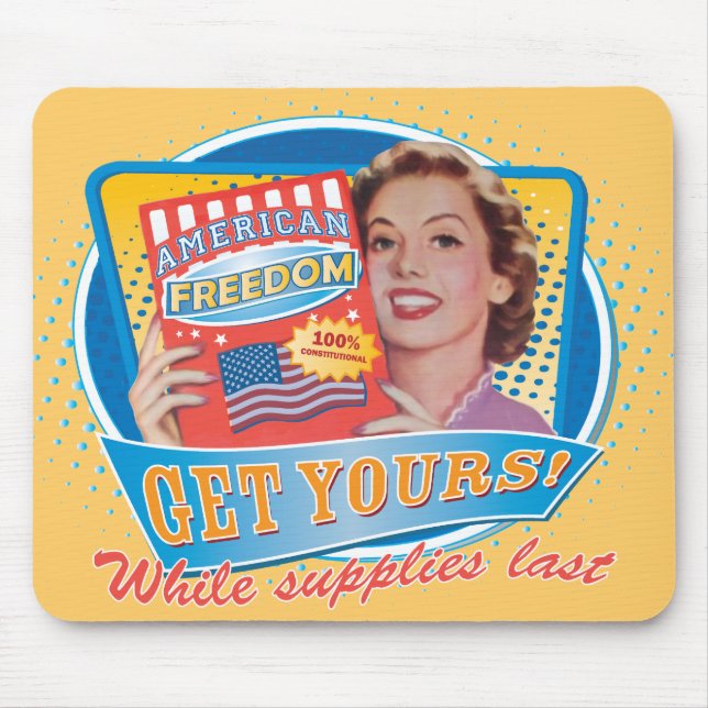 Liberdade americana Mousepad retro (Frente)