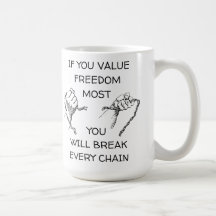 Liberdade de valor Mais caneca de café
