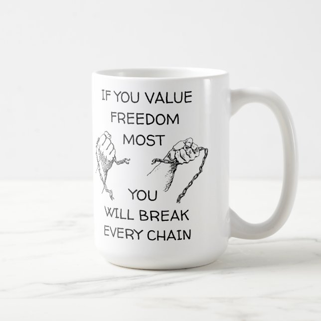 Liberdade de valor Mais caneca de café (Direita)