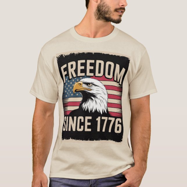 Liberdade Desde A Camisa T De 1776 (Frente)