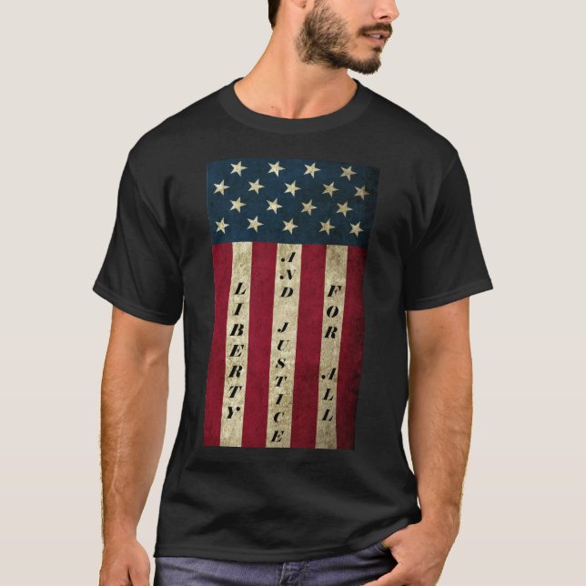 Liberdade e justiça para toda a Camiseta masculina (Frente)