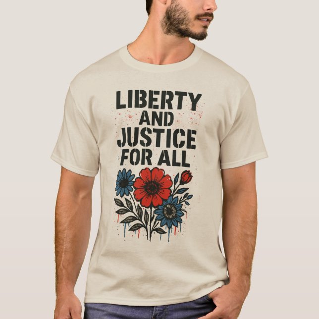 Liberdade e Justiça para Todos – Camiseta (Frente)