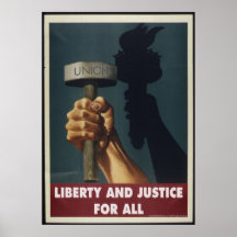 Liberdade e justiça para todos - Poster pró-União