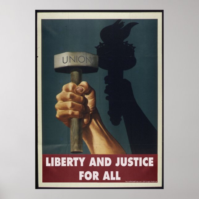 Liberdade e justiça para todos - Poster pró-União (Frente)
