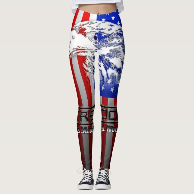 Liberdade É Mais Do Que Uma Palavra Leggings C4th (Frente)