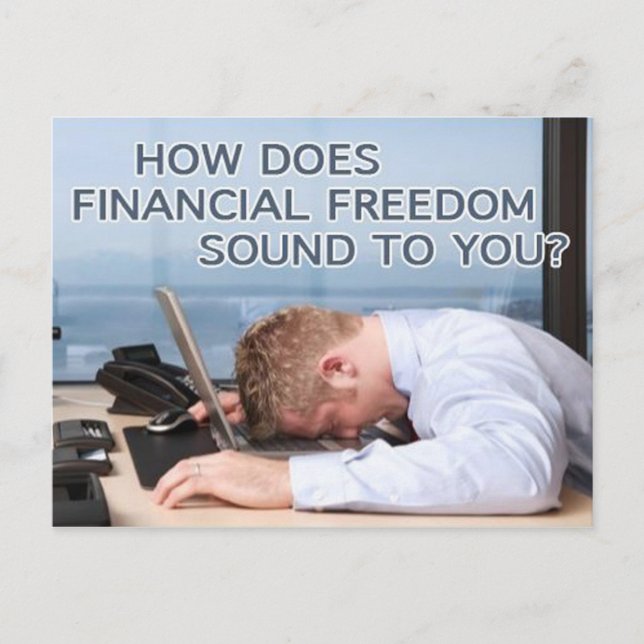 Liberdade financeira - Cartão postal (Frente)
