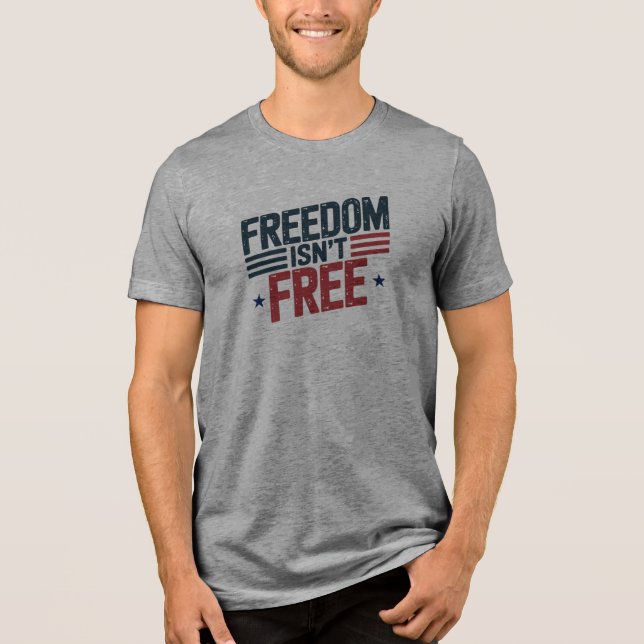 Liberdade Não é Grátis - Design Patriótico Vermelh (Frente)