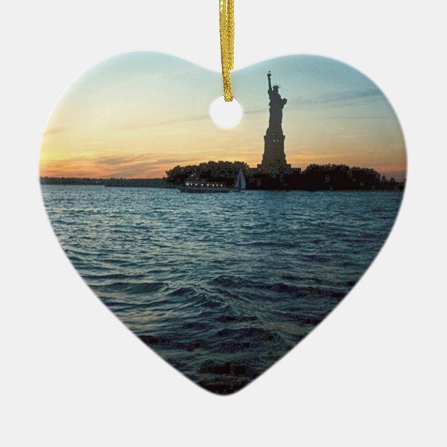 Liberdade no ornamento do feriado do por do sol (Frente)