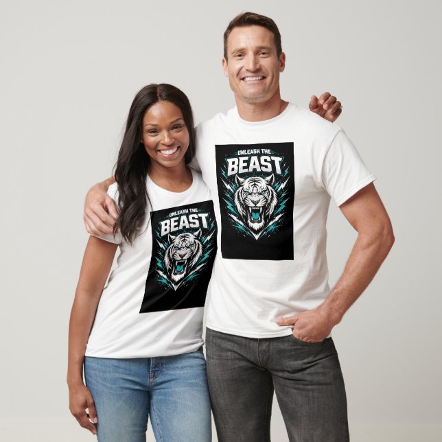 Libere a Fera - Camiseta Gráfica de Leão Poderoso (Unissex)