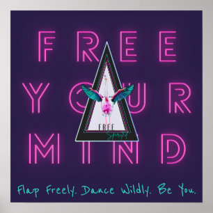 Liberte A Sua Mente Flamingo Inspo Poster
