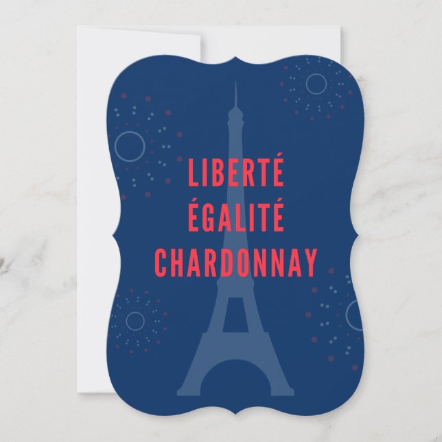 Liberté Égalité Chardonnay Engraçado Torre Eiffel (Frente)
