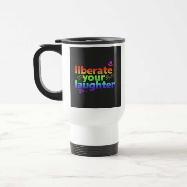 "Liberte Sua Filha" Caneca de viagem. (Esquerda)