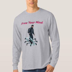 Liberte Sua Mente Camisa Futurista de Piloto de Dr