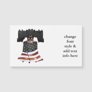 Liberty Bell com bandeira americana