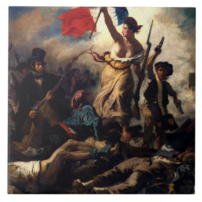 Liberty Liderando as Pessoas, Eugene Delacroix (Frente)