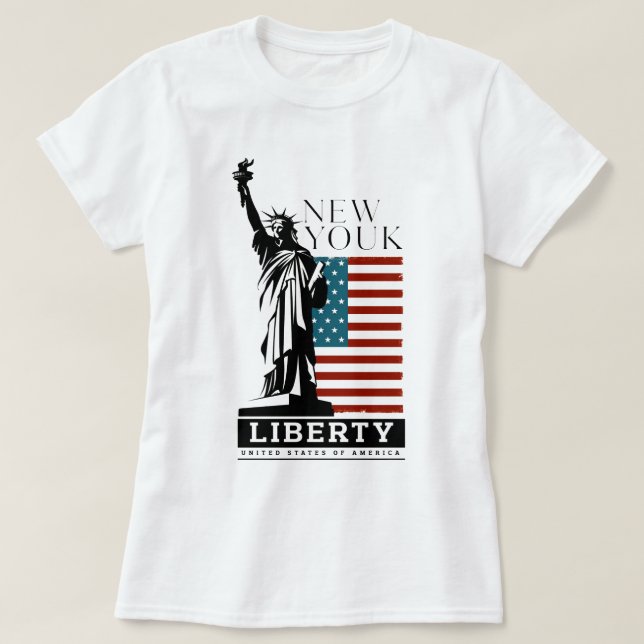 LIBERTY New York camiseta (Frente do Design)