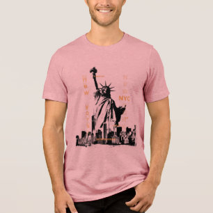 Liberty Statu Nyc Mens Short Sleeve Mauve Quality