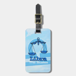 Libra a etiqueta de bagagem do horóscopo de ar