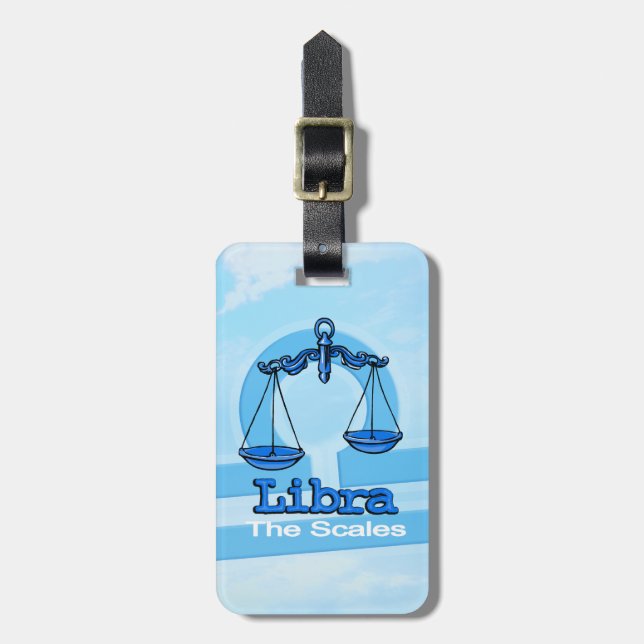 Libra a etiqueta de bagagem do horóscopo de ar (Frente Vertical)