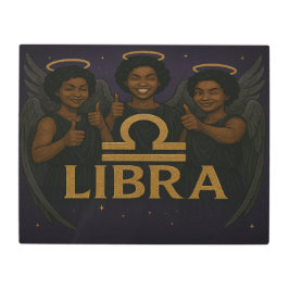 Libra Black Angel Zodiac Wall Art