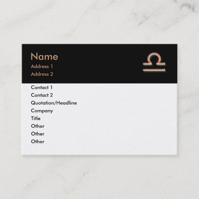 Libra Cartão de visita (Frente)